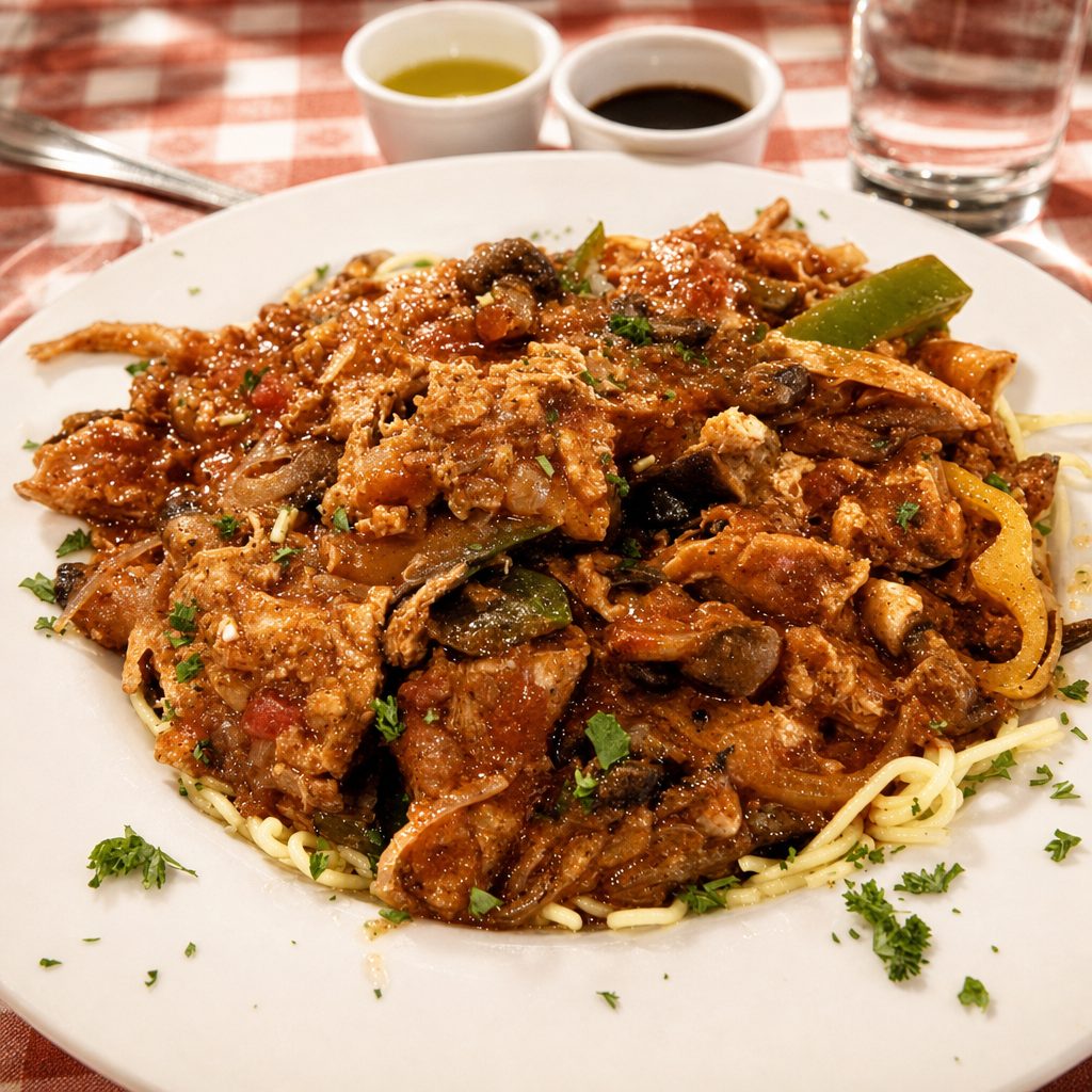 Eggplant Cacciatore.
