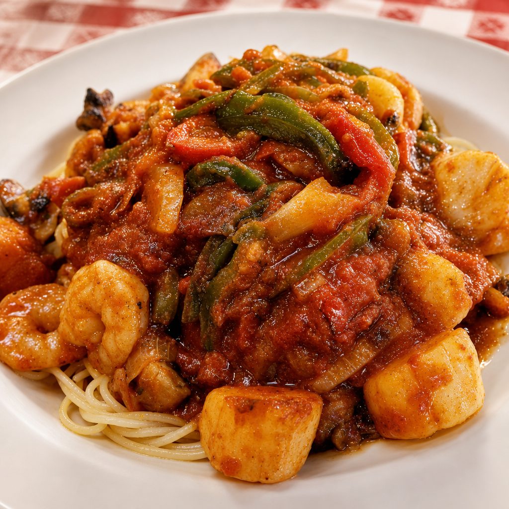Shrimp Cacciatore.