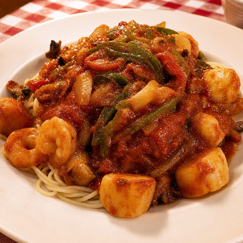 Shrimp Cacciatore.