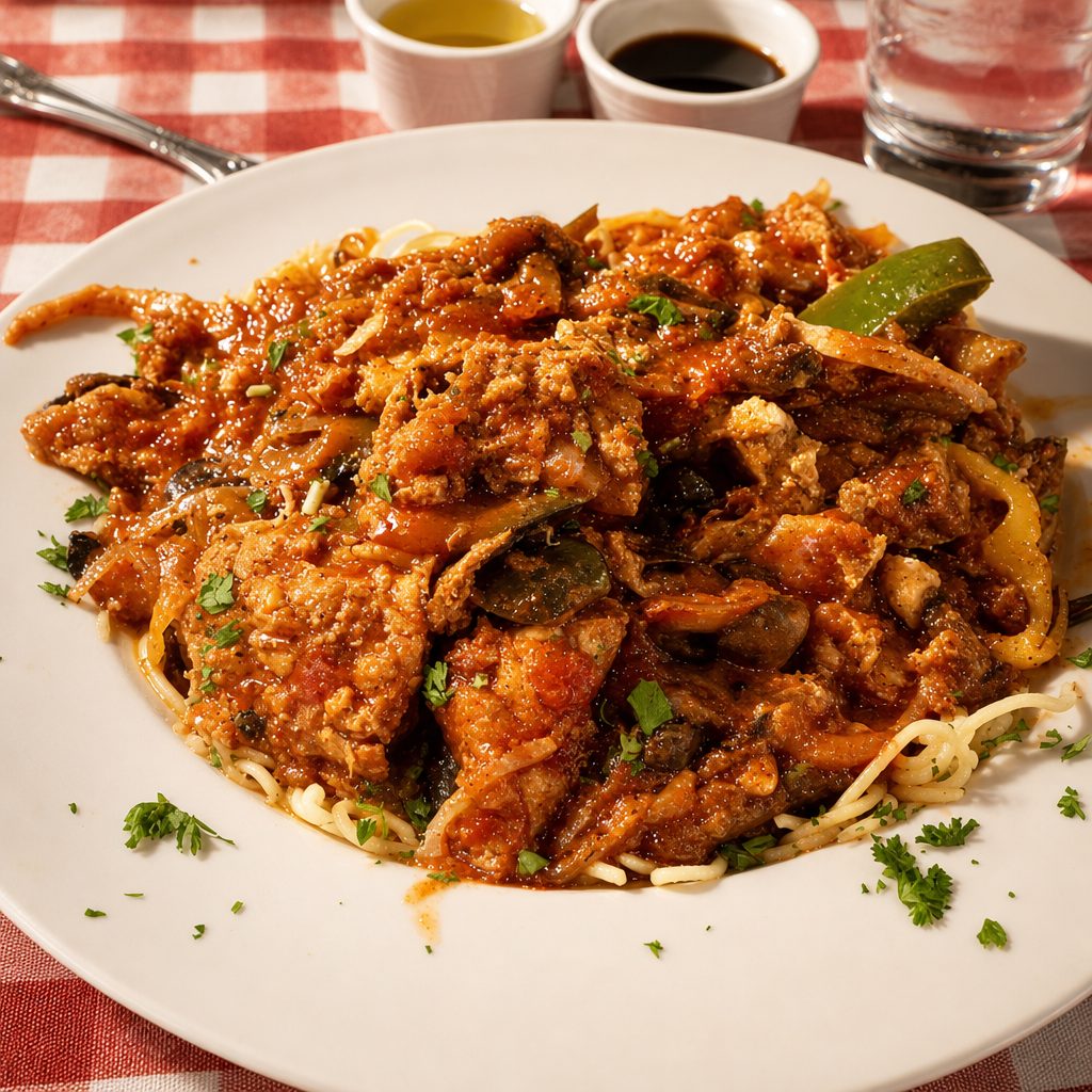 Eggplant Cacciatore.
