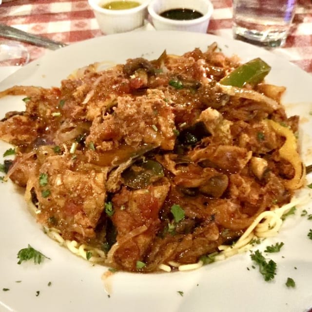 Eggplant Cacciatore.